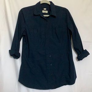 Loft navy blue button down